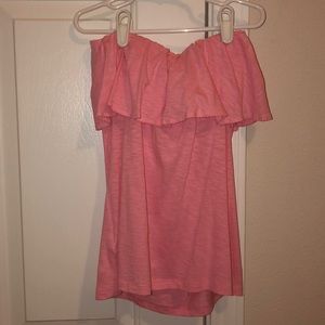 LILLY PULITZER PINK STRAPLESS TOP